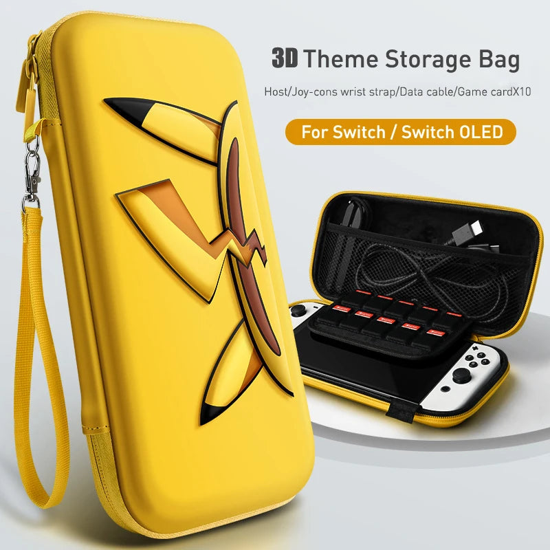3D Theme Storage Bag For Nintendo Switch OLED Portable Carrying Hard Case Waterproof NS Switch Game Accessories